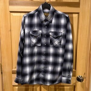 Dixxon Men's Black and White Plaid Shirt